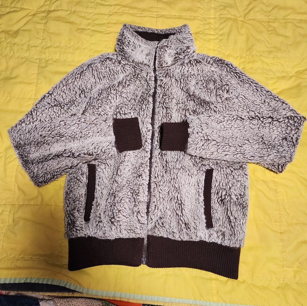 Patagonia jacket fur brown Small zip up winter